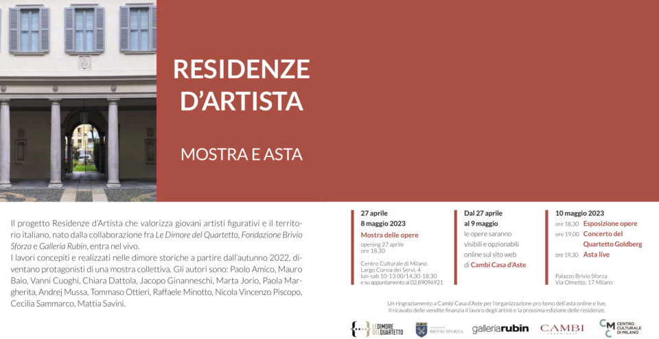 Residenze d'artista 27 aprile 8 maggio 2023